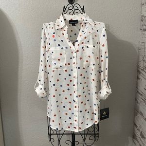 FORTUNE & IVY Womens Size Small Blouse